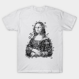 Font illustration "Mona Lisa" T-Shirt